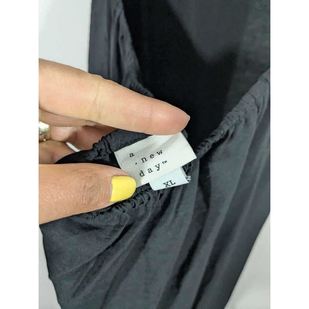 Women Dress XL Black Maxi Tiered Sundress Summer Sleeveless Open Back Feminine - Picture 6 of 8
